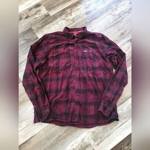 Men's Denver Plaid Shirt Button-down Indian Motorcycle Large
